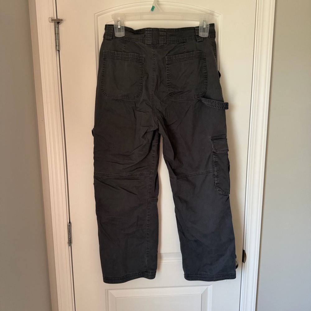 Abercrombie & Fitch Dark Charcoal Wide-Leg Cargo Pants - Picture 5 of 6